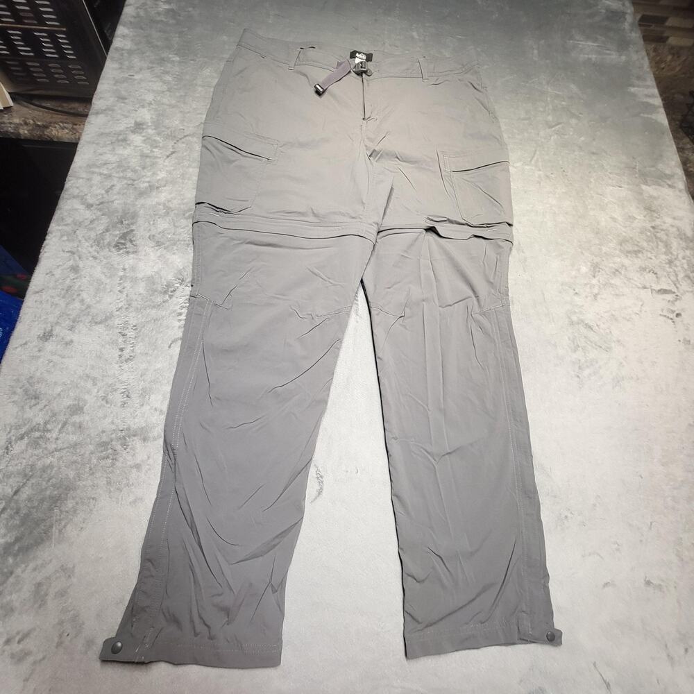 REI Co-op Pants Womens 18W Gray Ankle Convertible Hiking Travel Relaxed Zip